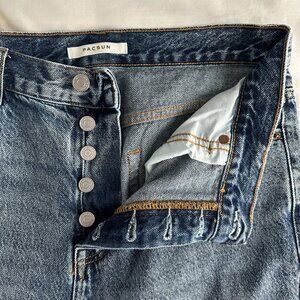 Size 28 PacSun Eco Medium Blue High Waisted Straight Leg Jeans